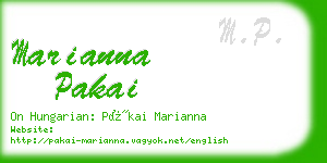 marianna pakai business card